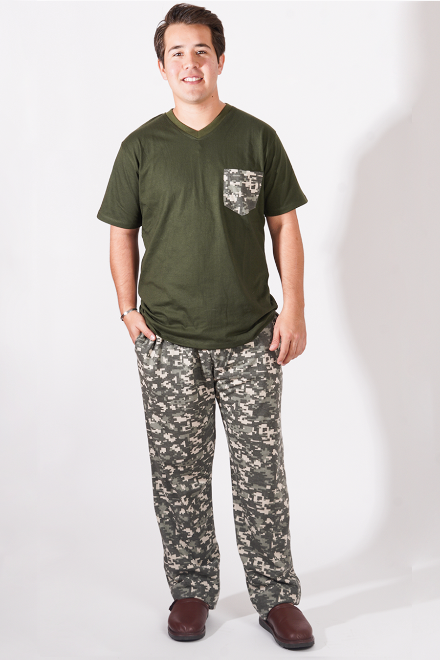 Pantalón Hombre de Pijama Militar