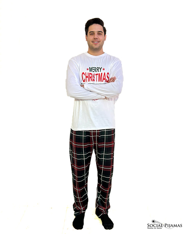 Happy Holidays pijama navideña para Caballero