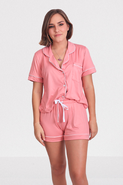 Pijama Short Dama Rosa