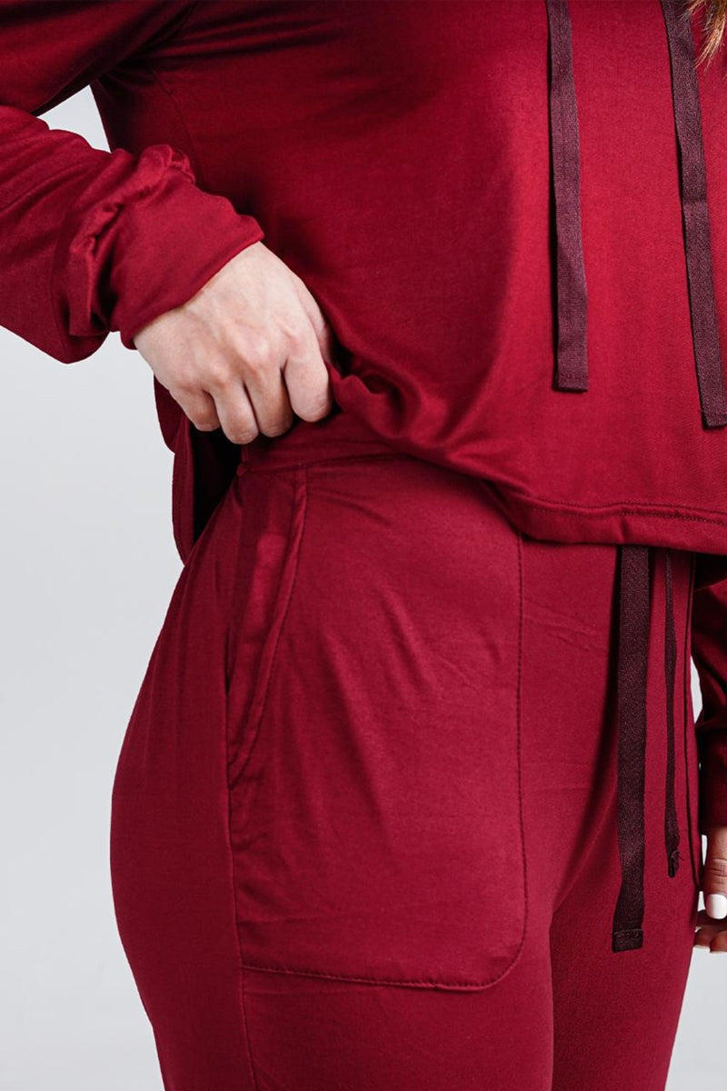Pijama de 2 piezas Roja con hoodie